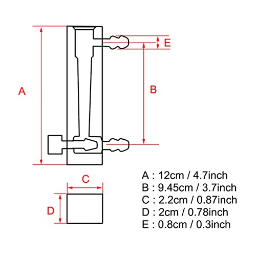 5Pcs Gas Flowmeter, Acrylic 1-10LPM with Control Valve for Coke Oven, Coal, Nitrogen, Oxygen Measurement