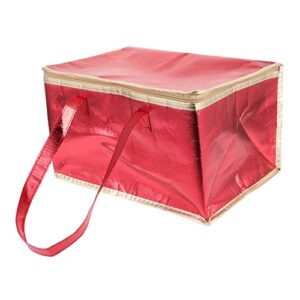 holidyoyo insulated bag decorative thermal food bag grocery cooler bag insulated grocery bag food bag hot pizza carriers thermal insulation bag cold food bags film red