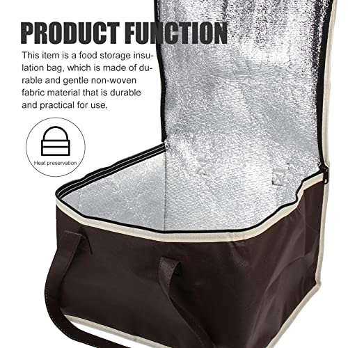 COLLBATH Aluminum Insulation Shopping for Insulated Pizza Reusable Grocery Food Carrier Food Storage Insulated Grocery Tote Coffee Non-woven Fabric