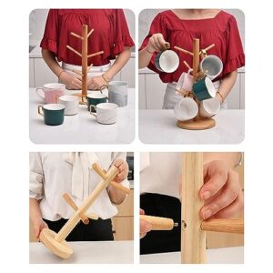 XPBEW Multipurpose Water Cup Wooden Cup Holder Drain Rack TeaSet Coffee Mug Afternoon TeasCups Milk Mug Decorative Teaware Set