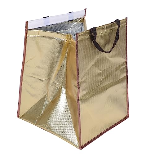 PHENOFICE 1pc Cake Packing Pro Pizza Insulation Tote Pizza Warmer Insulated Food Carrier Insulated Food Pizza Insulated Lunch Tote Insulation Aluminum Golden