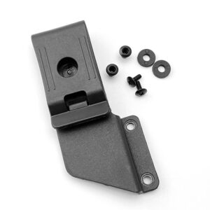 1pc 360° rotatable pocket clip with screws fit for kydex sheath knife case, universal back clip replacement accessory