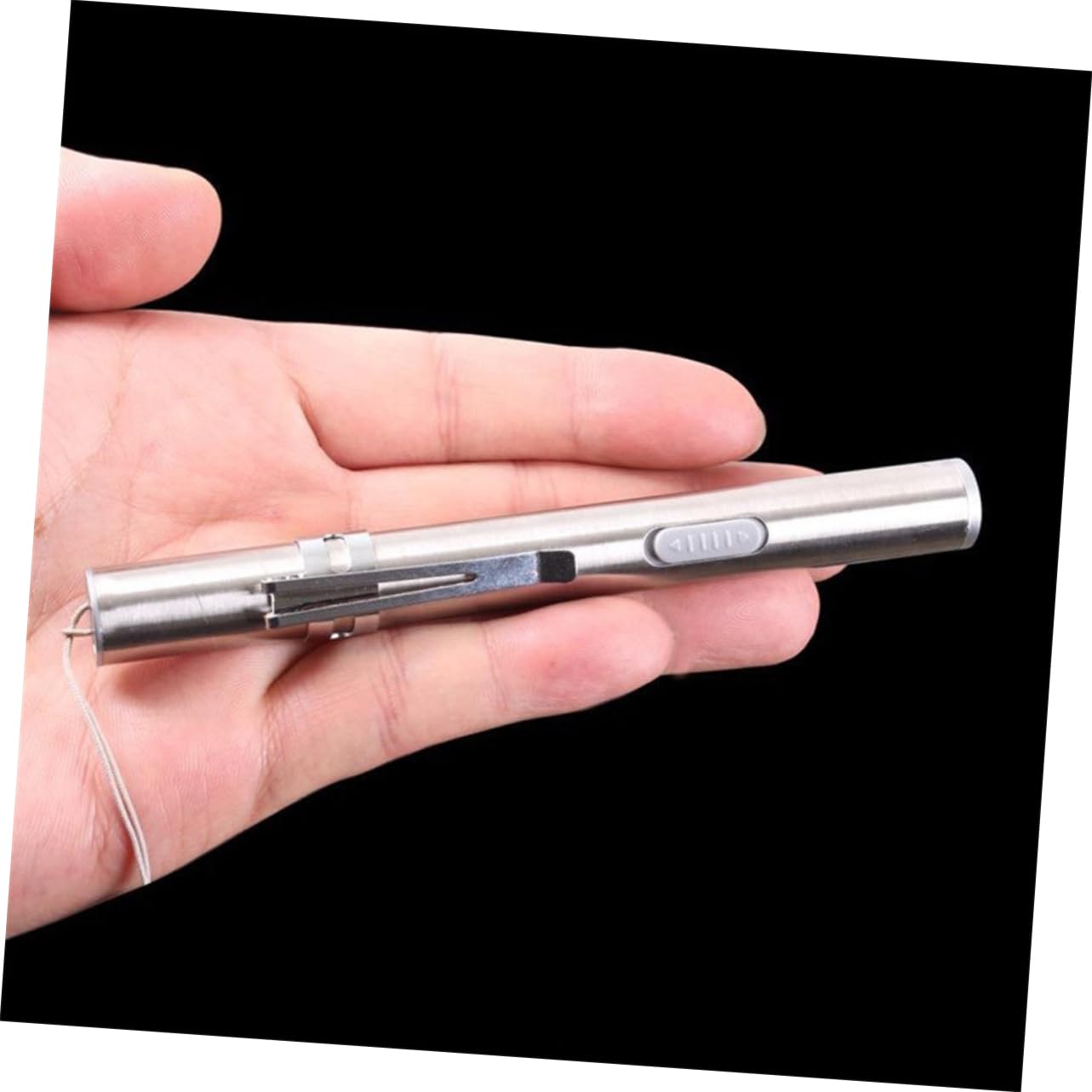 BUGUUYO Medical Pen Light LED Flashlight Pocket Flashlight Camping Flashlight Handheld Flashlight Waterproof Flashlight USB Charging Flashlight LED Pen Light Hiking Flashlight Silver