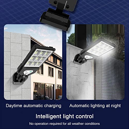 Solar Street Light Outdoor Solar Street lamp with Motion Sensor and Remote Control Solar Powered 3 Lighting Modes Led Solar Parking Lights for Garden, Street, Yard, Garage, Patio