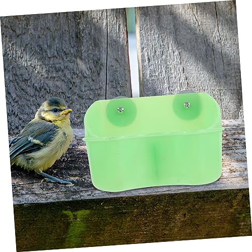 BESPORTBLE Box Bird Food Box Bird Cage Bird Feeders Pet Supplies Bird Food Dispenser Convenient Bird Feeder Bird Feeding Cup Bird Food Bowl Parrot Food Container Plastic Light Green