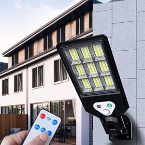 solar street light outdoor solar street lamp with motion sensor and remote control solar powered 3 lighting modes led solar parking lights for garden, street, yard, garage, patio