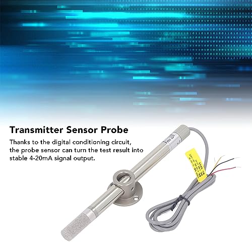 Temperature and Humidity Transmitter Probe, Temperature and Humidity Sensor 15‑30V DC Stable Detection 4‑20mA