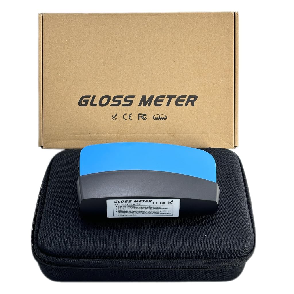 YFYIQI Tri Gloss Meter 20 60 85 Degree Gloss Meter with High End QC Software 35000 Data Hold Measurement Range 20° 0-2000GU 60° 0-1000GU 85° 0-160GU