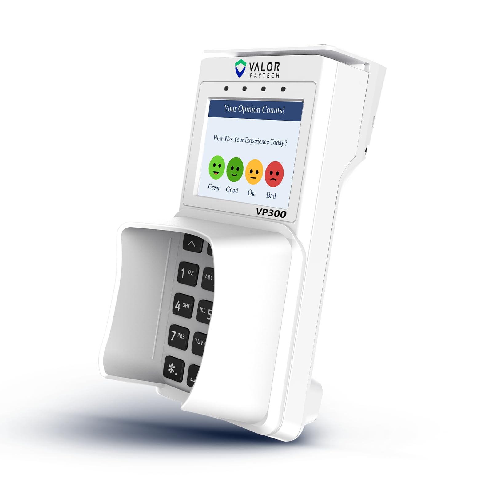 Valor PayTech VP300 Pinpad Terminal | Superior Performance with Large LCD, PCI PTS 5.x Security, 32MB RAM, 32-bit Processor, Customer Feedback System, and Versatile Payment Solutions - Final