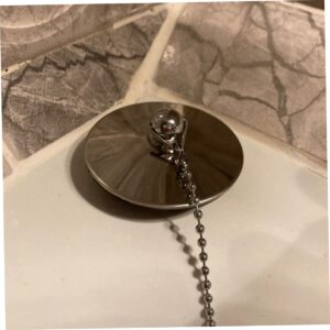 WOONEKY Bath Drainer Stopper Bathtub Kitchen Sink Stopper Bathtub Sink Stopper Bathtub Accessories Bathtub Drain Cover Hair Stopper for Tub Sink Drain Silver