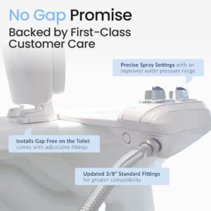 LUXE Bidet NEO 185 Plus White, Toilet Seat Bumpers, and Shut-off Valve T-Adapter Bundle