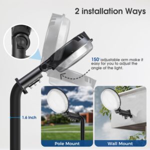 3 Pack 150W LED Barn Light, 20000LM Dusk to Dawn Outdoor Lighting with 150° Adjustable Angle IP66 Waterproof, Outdoor Street Light for Garage Garden