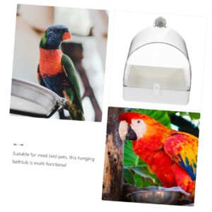 BESPORTBLE Parrot Bath Tub Birdie Small Bird Showering Basin Birds Supply Small Bird Showering Cube Bird Bathing Basin Bird Bath Basin Bird Cage Bathtub Bird Bath Cube Bird Bathtub Abs White