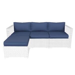 UDPATIO Outdoor Cushions for Patio Furniture, 7-Piece Replacement Cushions, Patio Cushions Outdoor Sectional Cushions Outdoor Couch Cushions for 4-seat Patio Conversation Sets (Navy Blue)