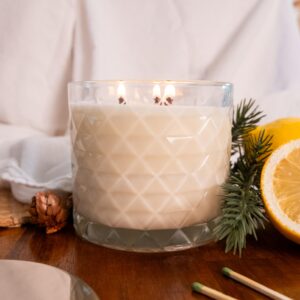 Gold Canyon Original Medium Candle, Cozy Cabin Scented Candle, 14 oz., Three Wicks, 100% Natural Soy Wax Candle, Notes of Orange Peel, Warm Spices, & Cedar Embers | 35+ Hours of Burn Time