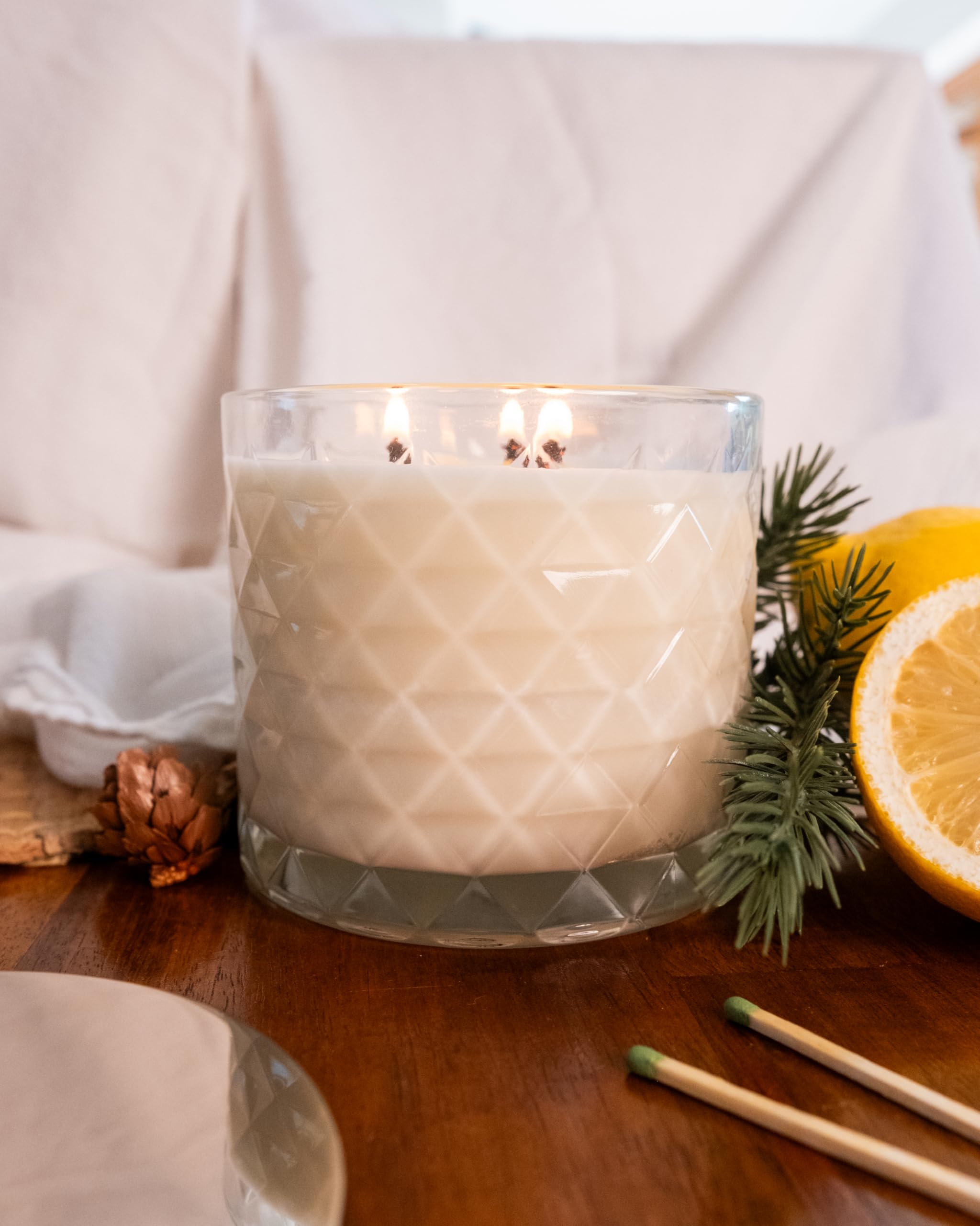 Gold Canyon Original Medium Candle, Cozy Cabin Scented Candle, 14 oz., Three Wicks, 100% Natural Soy Wax Candle, Notes of Orange Peel, Warm Spices, & Cedar Embers | 35+ Hours of Burn Time