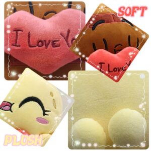 Choco and Pancake Plush, 7 Inch Cute Chocolate and Pancake in Love Plushies Toy, Soft Stuffed Animal Pillow Doll Gift for Fans (2 PCS, Choco + Pancake)