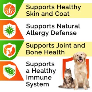 STRELLALAB 64 OZ Wild Alaskan Salmon Oil for Dogs - Omega 3 Fish Oil for Dogs & Cats, Itch & Allergy Relief, Dogs Skin & Coat, Dog Fish Oil Liquid, Shedding Supplement EPA & DHA Fatty Acids - 2 Packs