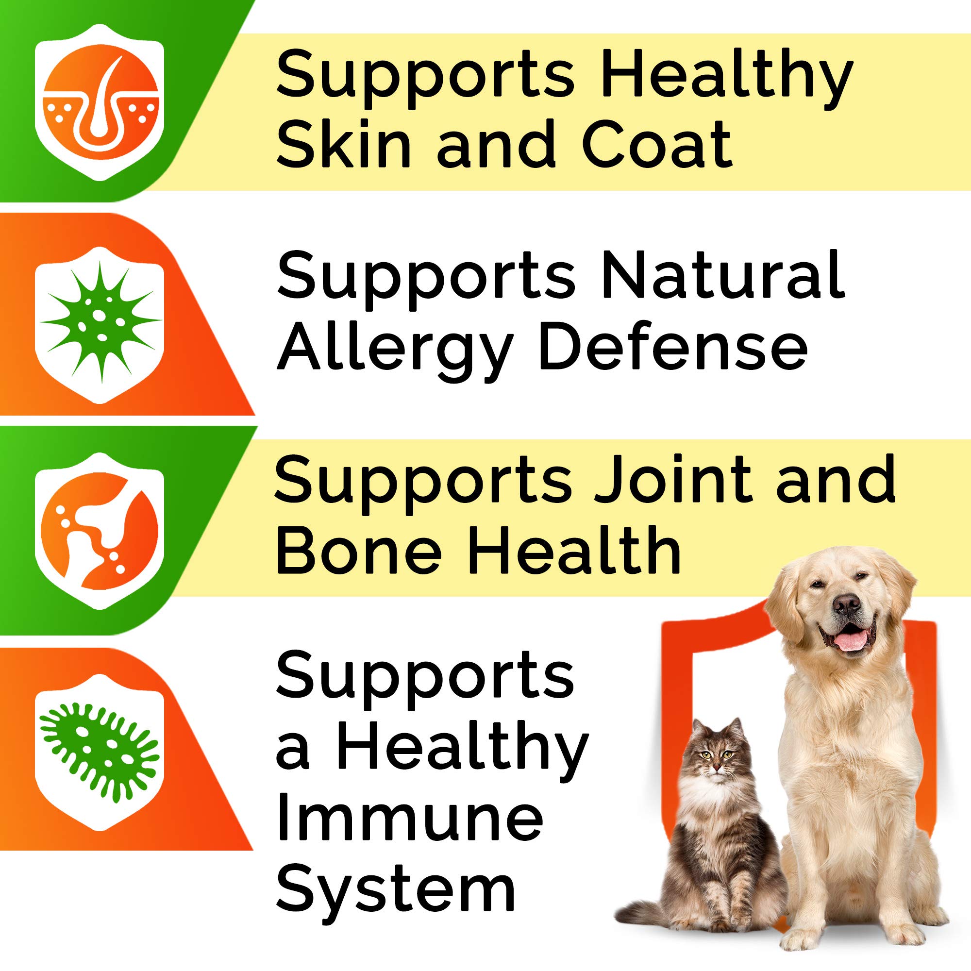 STRELLALAB 64 OZ Wild Alaskan Salmon Oil for Dogs - Omega 3 Fish Oil for Dogs & Cats, Itch & Allergy Relief, Dogs Skin & Coat, Dog Fish Oil Liquid, Shedding Supplement EPA & DHA Fatty Acids - 2 Packs