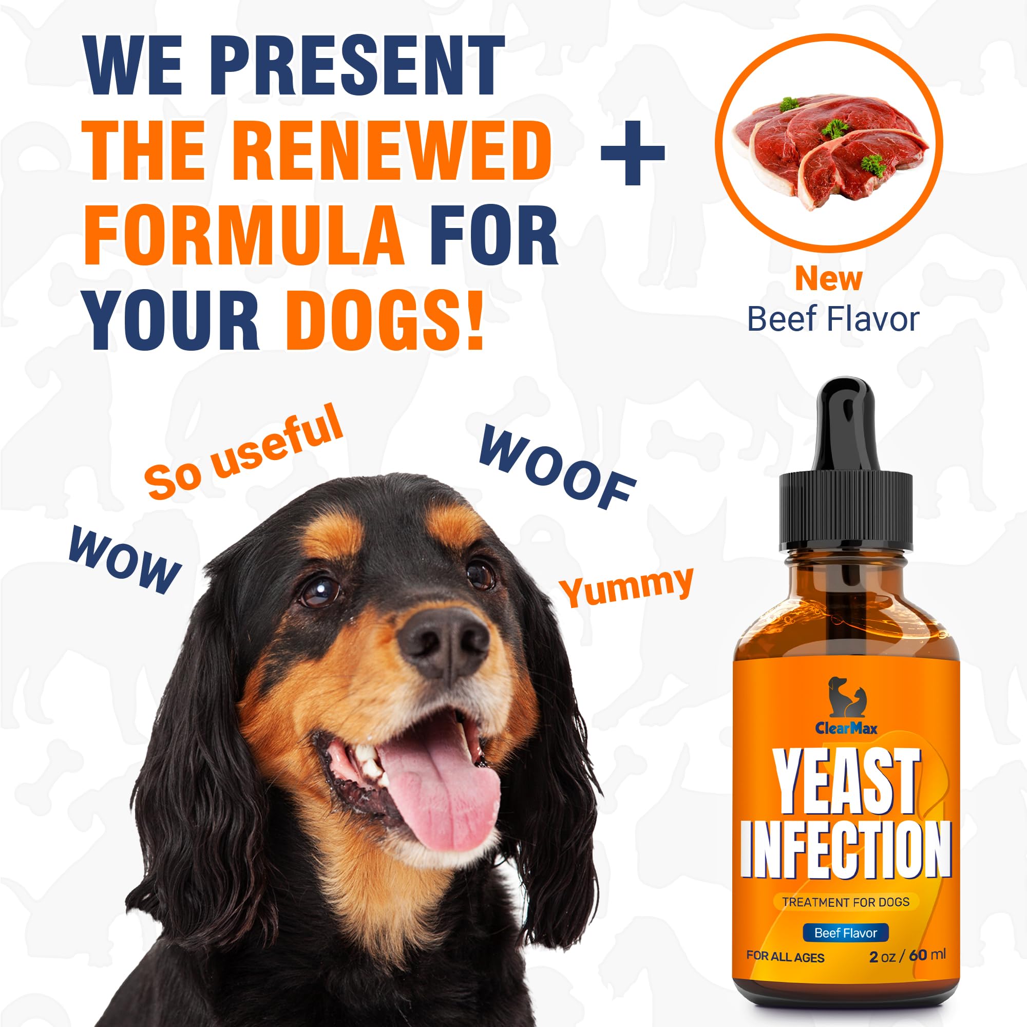 Yeast Infection Treatment for Dogs ◆ Dog Yeast Infection Treatment ◆ Dog Paw Yeast Infection Treatment ◆ Yeast Treatment for Dogs ◆ Herbal Dietary Supplement ◆ Beef Flavor ◆ 2 Oz