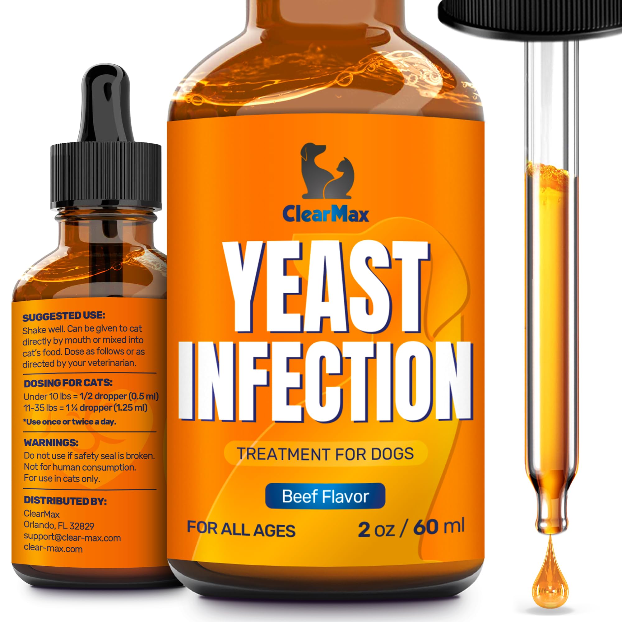 Yeast Infection Treatment for Dogs ◆ Dog Yeast Infection Treatment ◆ Dog Paw Yeast Infection Treatment ◆ Yeast Treatment for Dogs ◆ Herbal Dietary Supplement ◆ Beef Flavor ◆ 2 Oz