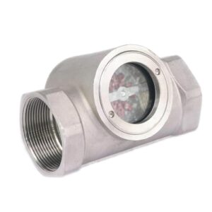 2" bspp female 304 stainless steel window sight flow indicator with impeller 2.5 mpa