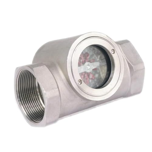 2" BSPP Female 304 Stainless Steel Window Sight Flow Indicator with Impeller 2.5 Mpa