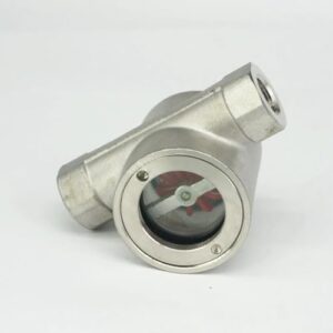 3/8" BSPP Female SS304 Stainless Steel Window Glass Sight Flow Indicator with Impeller 2.5 Mpa