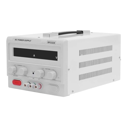 Pattosaey AC110V DC Power Supply Regulated Variable AC110V 0-30V 0-20A Variable Power Supply Continuously Adjustable Regulated DC Bench Power with Temp Control