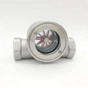 3/8" 1/2" 3/4" 1" -2" bsp female window sight glass flow indicator with impeller 304 stainless steel water oil(1/2")