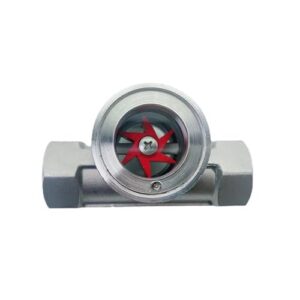 sight water flow indicator bsp stainless steel 304 with plastic impeller(1")