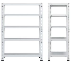 JINLIFORTOY Household Storage Rack, Adjustable Display Rack, Basement Balcony Storage Rack, Carbon Steel Storage Rack (White, 47.2 * 15.7 * 70.8in)