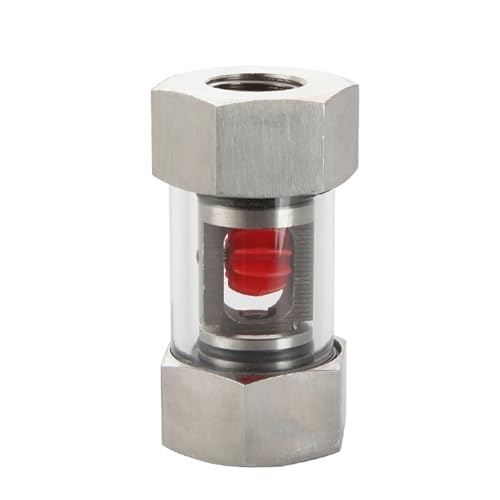 1/4" 3/8" 1/2" 3/4" 1" BSPT Female in-Line 304 Stainless Steel Window Sight Flow Indicator with Impelle(Normal Body,1")