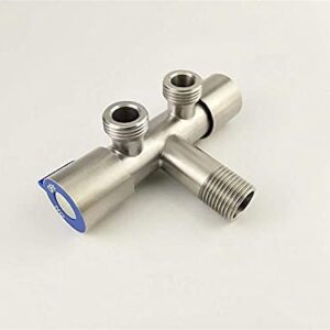 JIYTG Full Toilet Spray Set Toilet Mate 304 Stainless Steel Bidet Sprayer Set One in Two Angle Valve