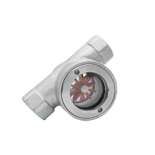 1/4" 3/8" 1/2" 3/4" 1" - 2" BSPT Female Window Sight Glass Flow Indicator with Impeller 304 Stainl(BSPT,SS304_1-1/4")