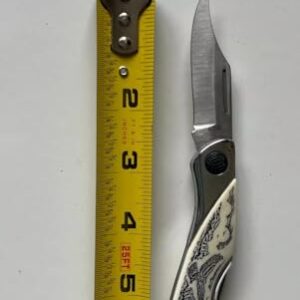 440 STAINLESS STEEL Pocketknife - White Handle, Outdoor, Hunting, Camping, Household - Stainless Steel Material