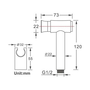 JIYTG Bidet Toilet Spray Kit Multi Function Spray Gun Set Stainless Steel Free Press Type Bidet