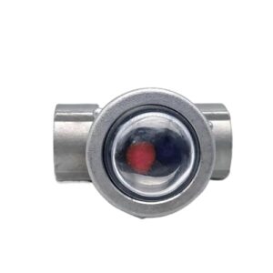 1/2" 3/4" 1" BSPT Female 304 Stainless Steel Window Sight Glass Float Ball Flow Indicator Water Oil(1")