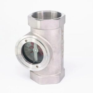 2" BSPP Female 304 Stainless Steel Window Sight Flow Indicator with Impeller 2.5 Mpa