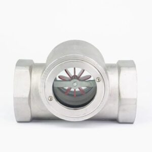 2" bspp female 304 stainless steel window sight flow indicator with impeller