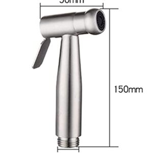 JIYTG Handheld Bidet Spray Kit 304 Toilet Bidet Sprayer Spray Gun Bidet Set Cleaning Booster Spray Gun Angle Valve