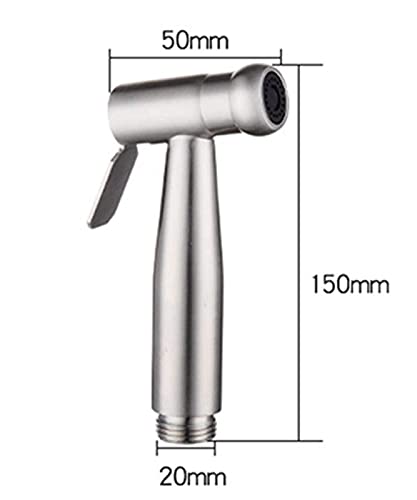 JIYTG Handheld Bidet Spray Kit 304 Toilet Bidet Sprayer Spray Gun Bidet Set Cleaning Booster Spray Gun Angle Valve