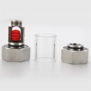 1/4" 3/8" 1/2" 3/4" 1" BSPT Female in-Line 304 Stainless Steel Window Sight Flow Indicator with Impelle(Normal Body,1")