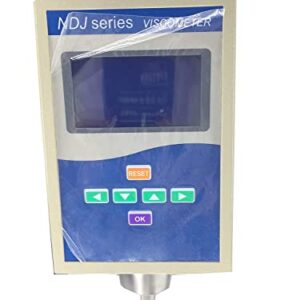 VTSYIQI Viscometer Rotational Viscometer Digital Rotary Viscometer Fluidimeter with Range 1~100000mPa.s with 4 Rotor Viscosity Measurement RS232 Interface Temperature Display Sensor