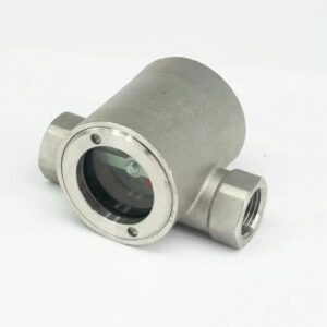 1/2" BSP Female SS304 Stainless Steel Glass Window Sight Flow Indicator with Impeller 2.5 Mpa