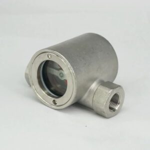 3/8" BSPP Female SS304 Stainless Steel Window Glass Sight Flow Indicator with Impeller 2.5 Mpa