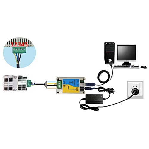 Temperature Humidity Sensor Module, High Accuracy DC10-30V Temperature Humidity Converter, Strong Antiinterference RS485 Communication for Laboratory