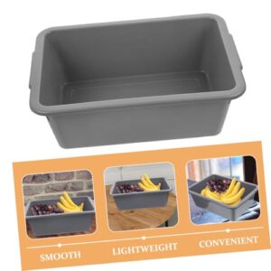 CHILDWEET 3pcs Restaurant Bowl Storage Box Rectangle Utility Dish Tub Dishpan Basin Tub Wash Basin Tub Utility Tub Washing Basin Tub Meat Prep Tub Storage Bins Multipurpose Bus Tub Grey Pp