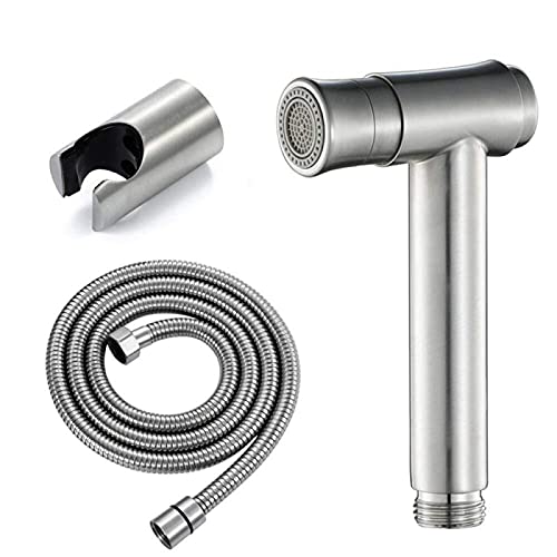 JIYTG Bidet Toilet Spray Kit Multi Function Spray Gun Set Stainless Steel Free Press Type Bidet