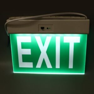 Led Emergency Exit Sign Acrylic Clear Eye Catching Exit Sign with Light for Building Camera Indoor Use AC85‑265V